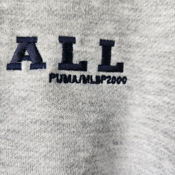 Puma Mens Vintage Cleveland Indians Reversible Jacket Y2k Wahoo Logo Blue Gray - Picture 9 of 16